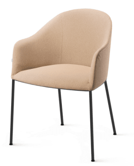 Karmstol Pop med metallben