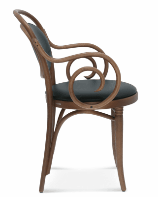 Karmstol nr 10 - klädd / rotting i sits och rygg