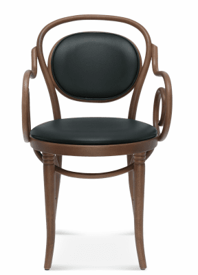 Karmstol nr 10 - klädd / rotting i sits och rygg