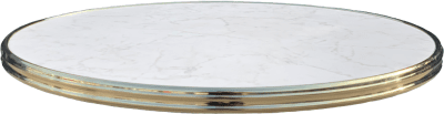Topalit Marmor Ø60 med mässingskant