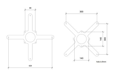 Bordsstativ Lia 2-pelare