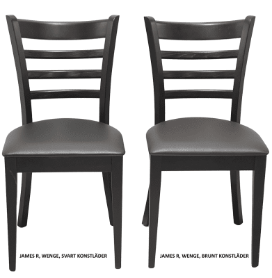 Stol James R, wenge, brunt konstläder