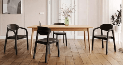 Stol Linia - Klädd sits och rygg