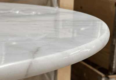 Marmorskiva – Äkta Natursten Vit Ø60 - nyhet