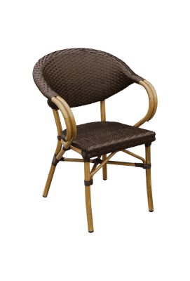 Stol Paris II brun konstrotting