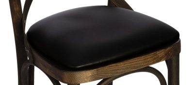 Barstol Cross mörkbrun oljad svart konstläder - utgående