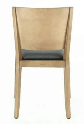 Stol Birka, ljus valnöt, svart konstläder