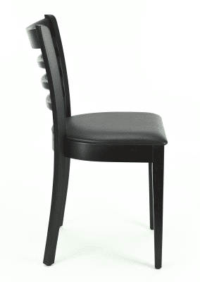 Stol James R, wenge, svart konstläder