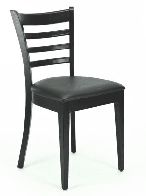 Stol James R, wenge, svart konstläder