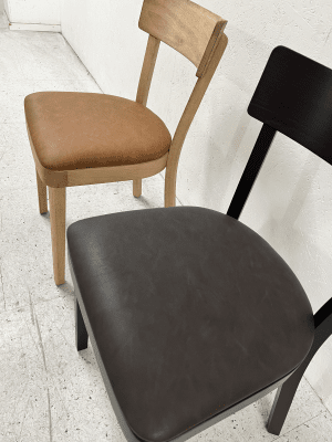 Stol Tura, wenge, mörkbrunt vintage PU-läder